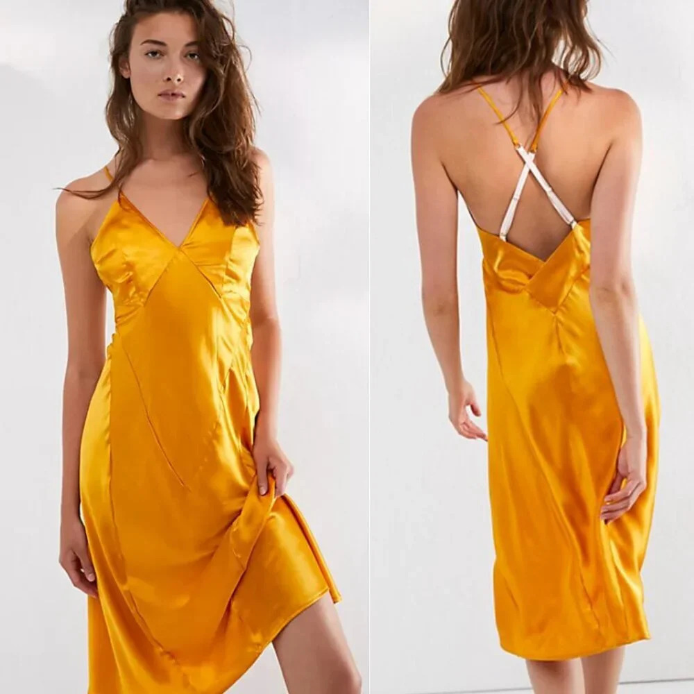 New! We Are HAH Give A Slip Midi Dress 17902